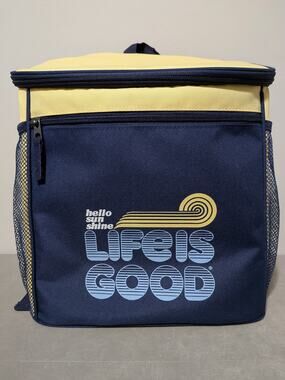 Life Is Good Hello Sunshine Insulated Cooler Backpack – 30 Can Capacity Like New